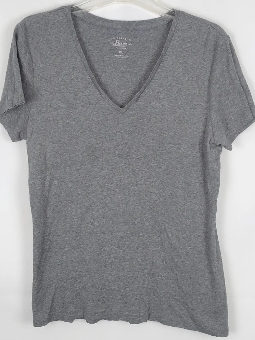 G.H. Bass & Co. V-Neck T-Shirt Top Womens XL Casual Basic Gorpcore Minimalist